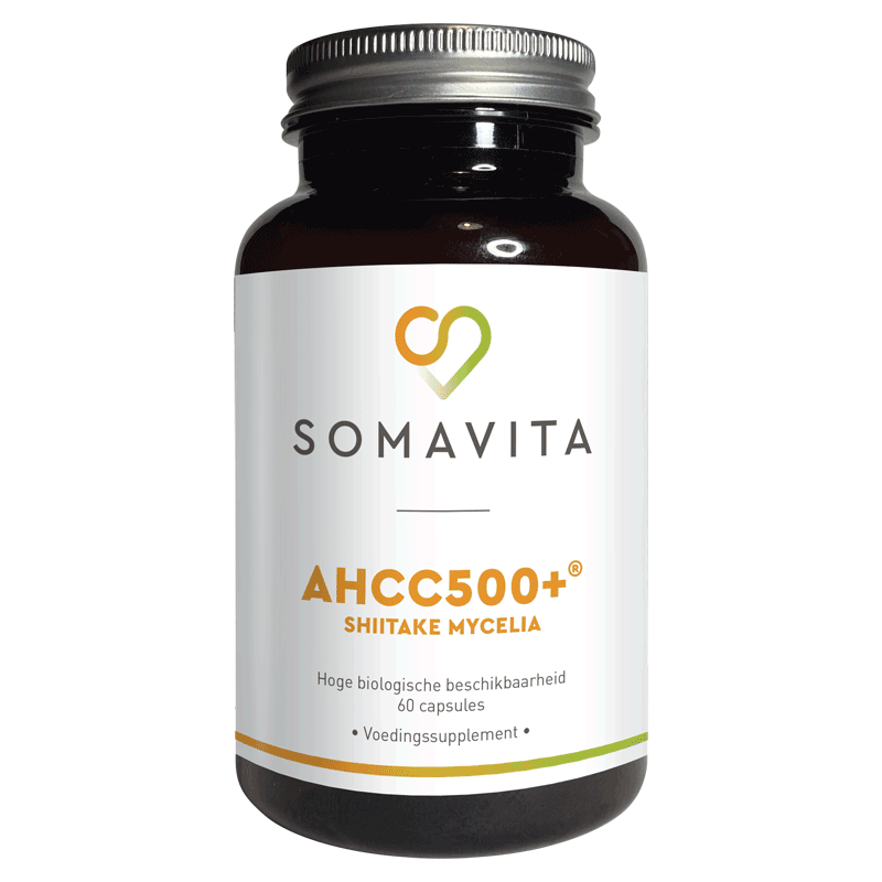 SomaVita AHCC Shiitake Mycelia 60 capsules 500 mg Vegan Voedingssupplement