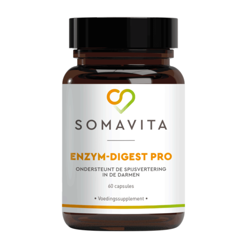 SomaVita Enzym Digest Pro Breed inzetbaar enzymproduct met 14 zeldzame enzymen 60 capsules Vegan Voedingssupplement