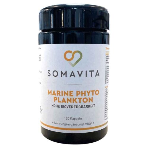 SomaVita Marine-Phytoplankton mit Omega-3 Fettsäuren und EPA 120 Kapseln - Vegan Nahrungsergänzungsmittel