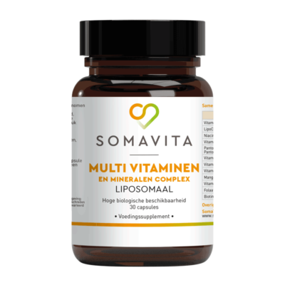 SomaVita Multivitaminen en mineralen Complex Liposomaal 30 capsules Vegan Voedingssupplement