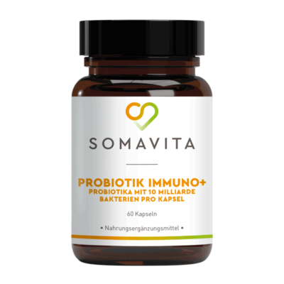 SomaVita Probiotika Immuno+ Mit 10 milliarde Bakterien pro Kapsel 60 Kapseln - Vegan Nahrungsergänzungsmittel