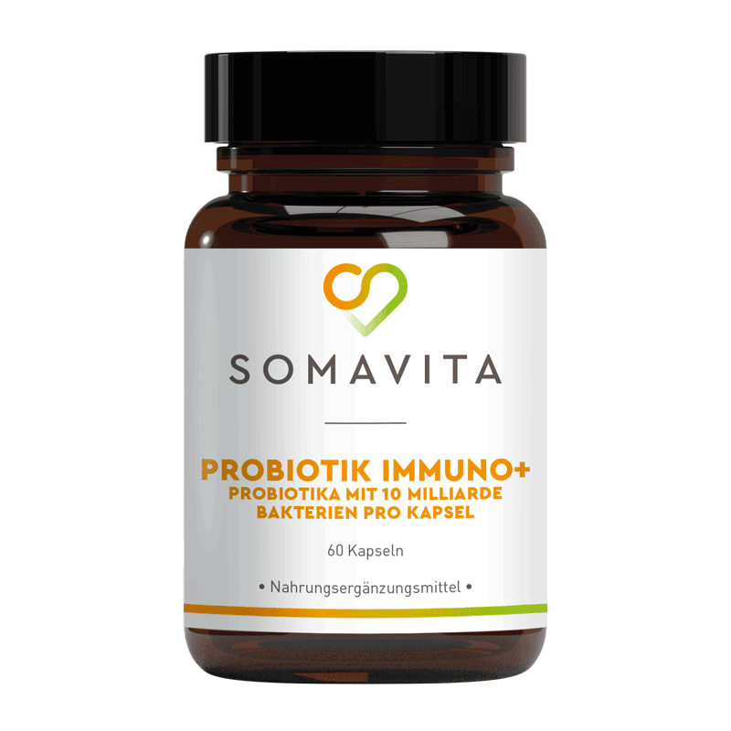 SomaVita Probiotika Immuno+ Mit 10 milliarde Bakterien pro Kapsel 60 Kapseln - Vegan Nahrungsergänzungsmittel