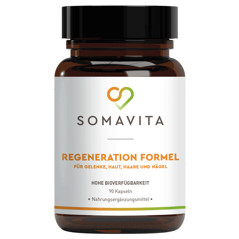 SomaVita Regeneration Formel mit MSM, Glucosamin, Phytodroitin™, Bambu-Extrakt und Vitamin C Für Haut, Haare und Nägel 90 Kapseln - Vegan Nahrungsergänzungsmittel