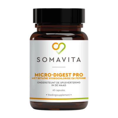SomaVita Micro-Digest Pro met betaine hydrochloride en pepsine 60 capsules Voedingssupplement
